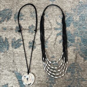 Jjill Black and Silver Necklace Set